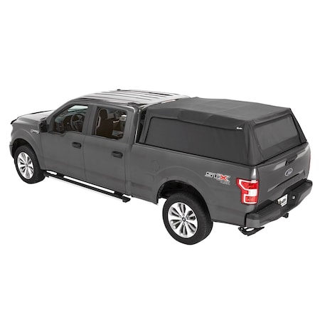 Bestop Supertop Truck Bed Cap 2 For Ford 2015-2024 F-150 Black Diamond PVC Coated Sailcloth No Drill 77336-35